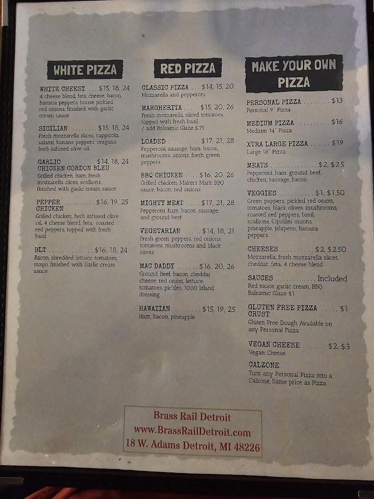 Brass Rail Pizza Bar Menu image 2