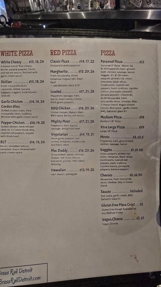 Brass Rail Pizza Bar Menu image 3